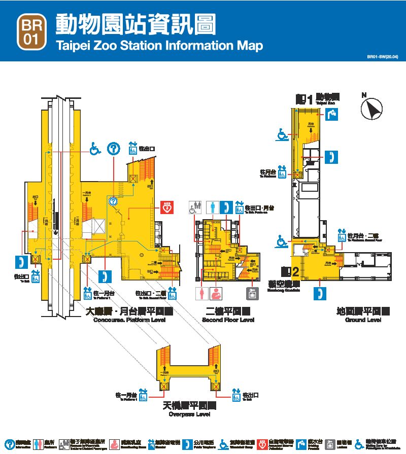 台北捷運動物園車站平面圖出口圖
