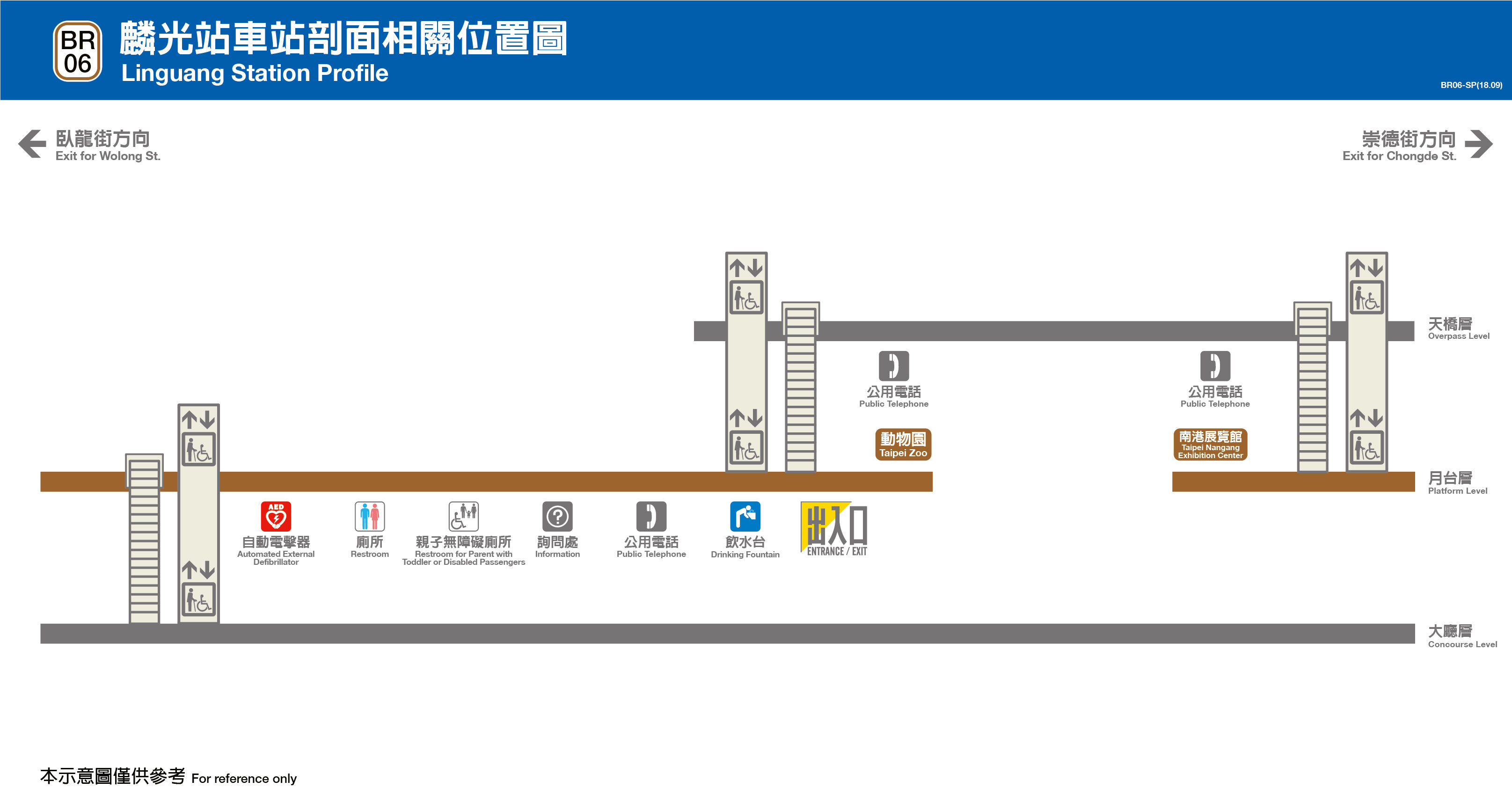 台北捷運麟光站平面圖剖面圖